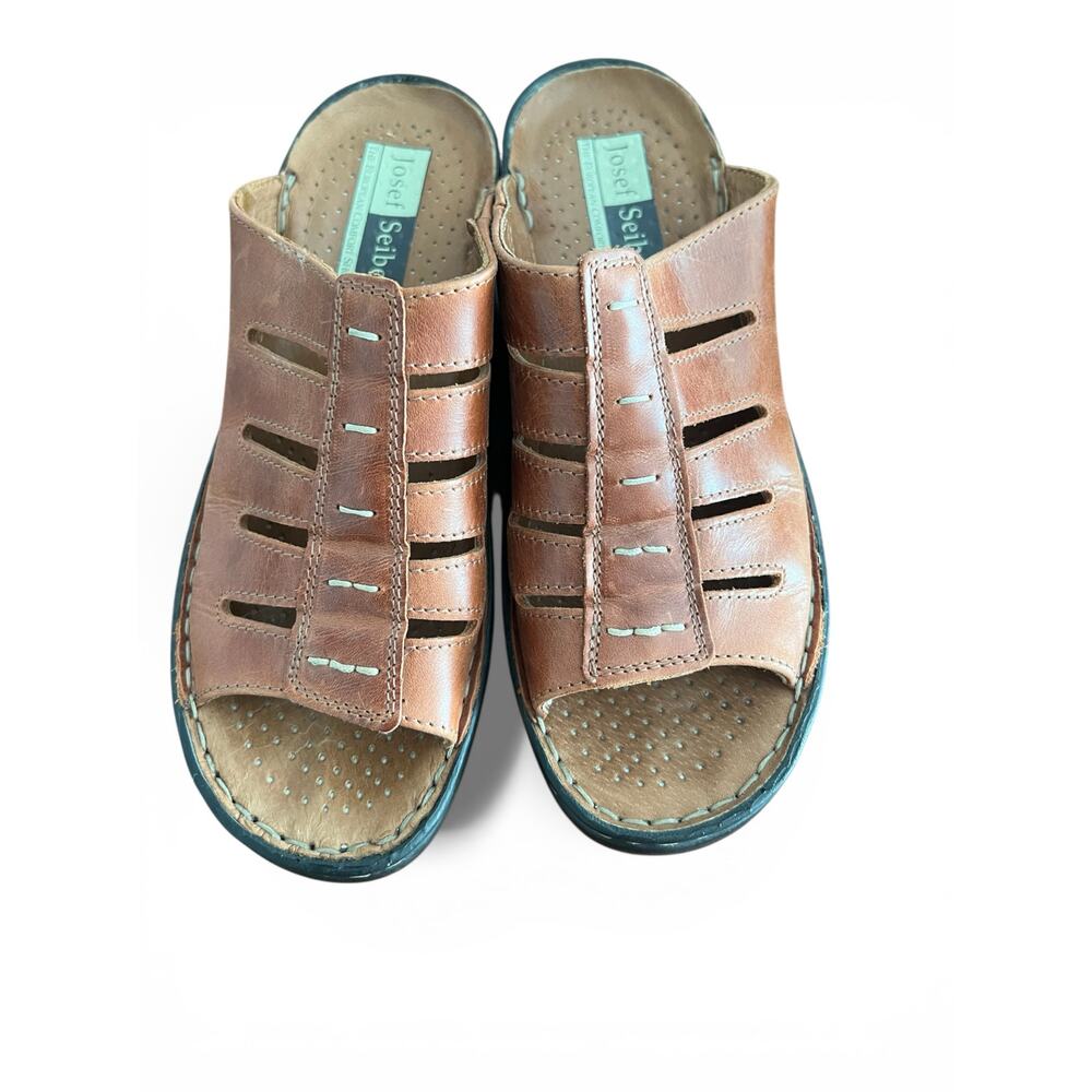 Josef Seibel Women’s leather comfort sandal SZ 6.5 excellent preowned condition